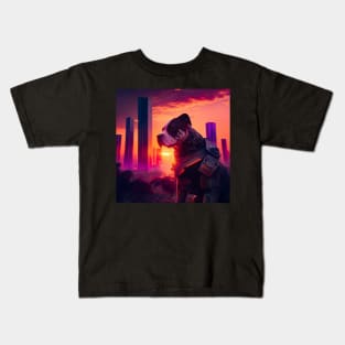 Cyberpunk Dog 3 Kids T-Shirt